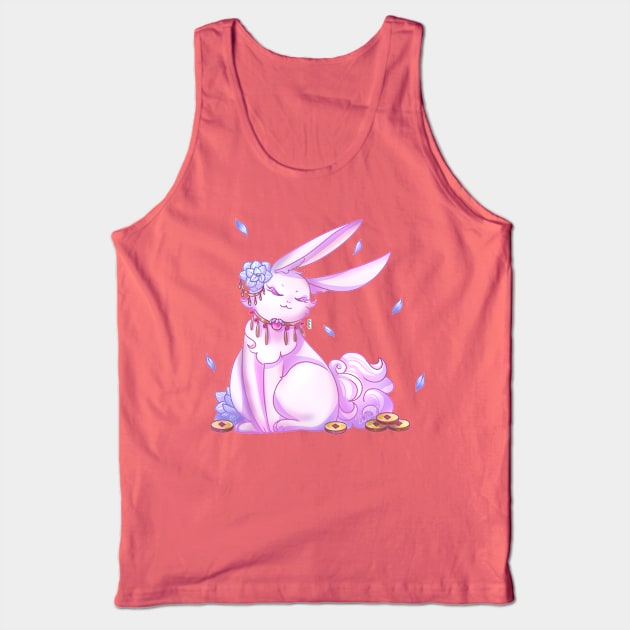 Elegant Bunny Tank Top by darklightlantern@gmail.com